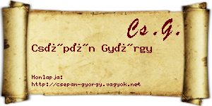 Csépán György névjegykártya